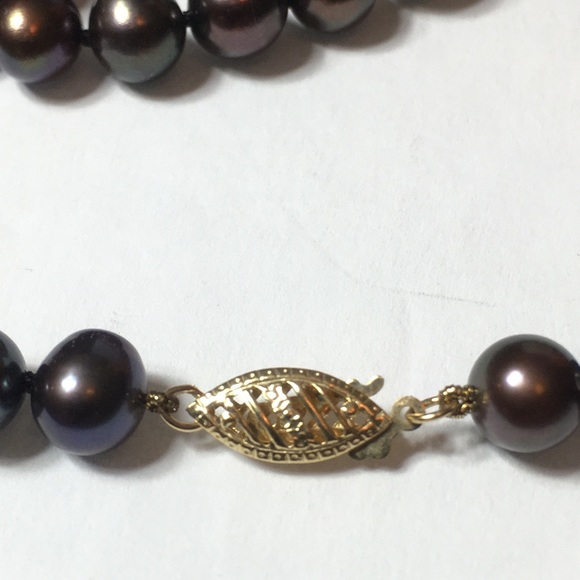 BLACK PEARL NECKLACE - Picture 6 of 7